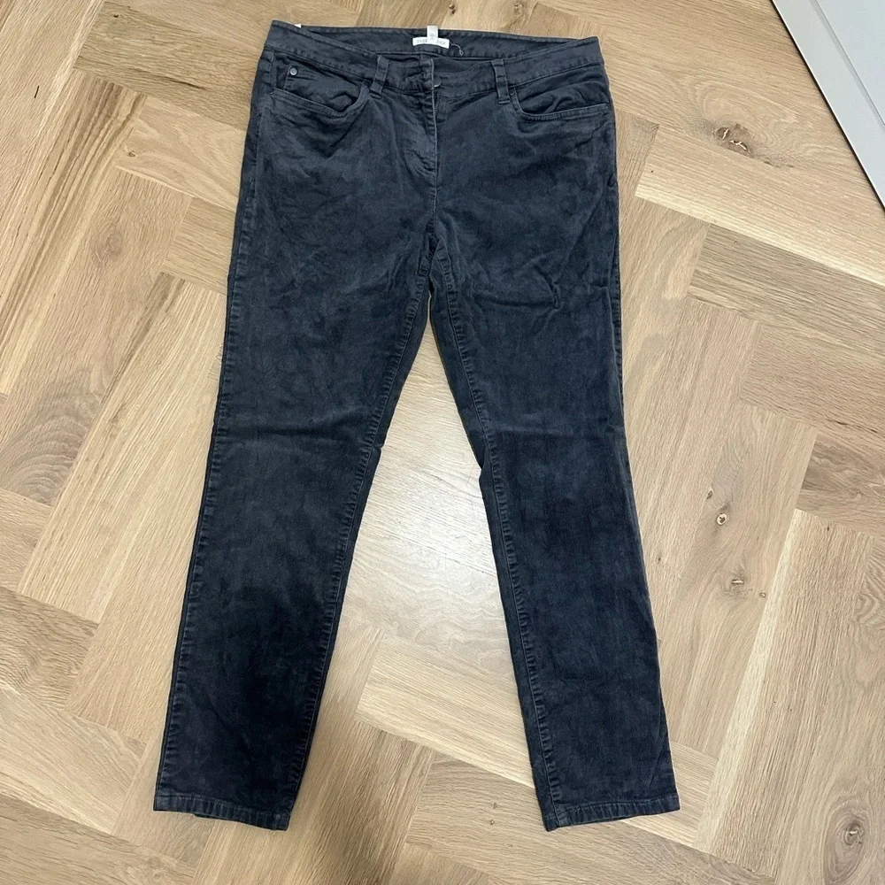 Eileen Fisher Grey Corduroy Pants - Picture 2 of 5